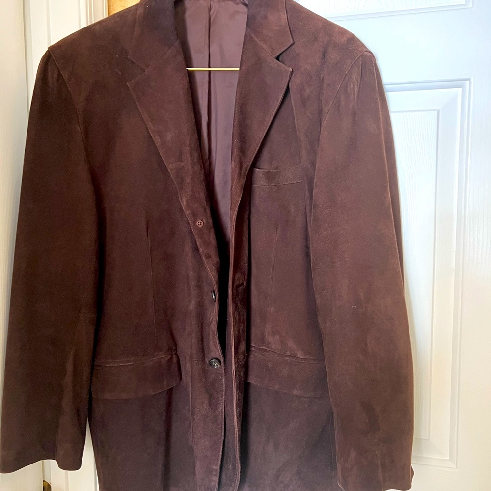 Mens brown suede blazer